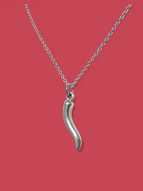 🤍Sterling Silver Chili Pepper Pendant Necklace